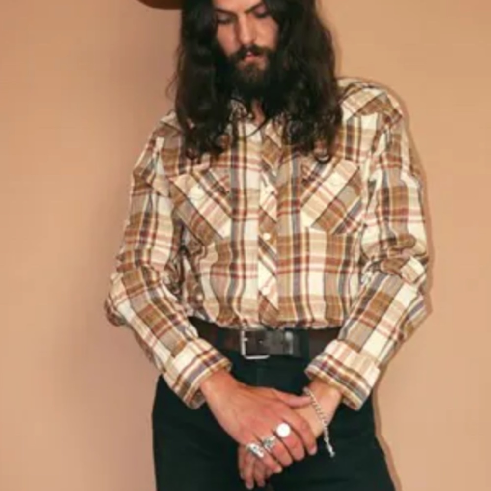 Vintage Stapleford Plaid Western Shirt